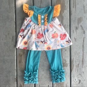 Mustard and Teal Fall Matching Set